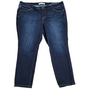 Slink Jeans Curvy Jeans Women's Size 20 Blue Dark Wash Slim Fit Stretch Denim